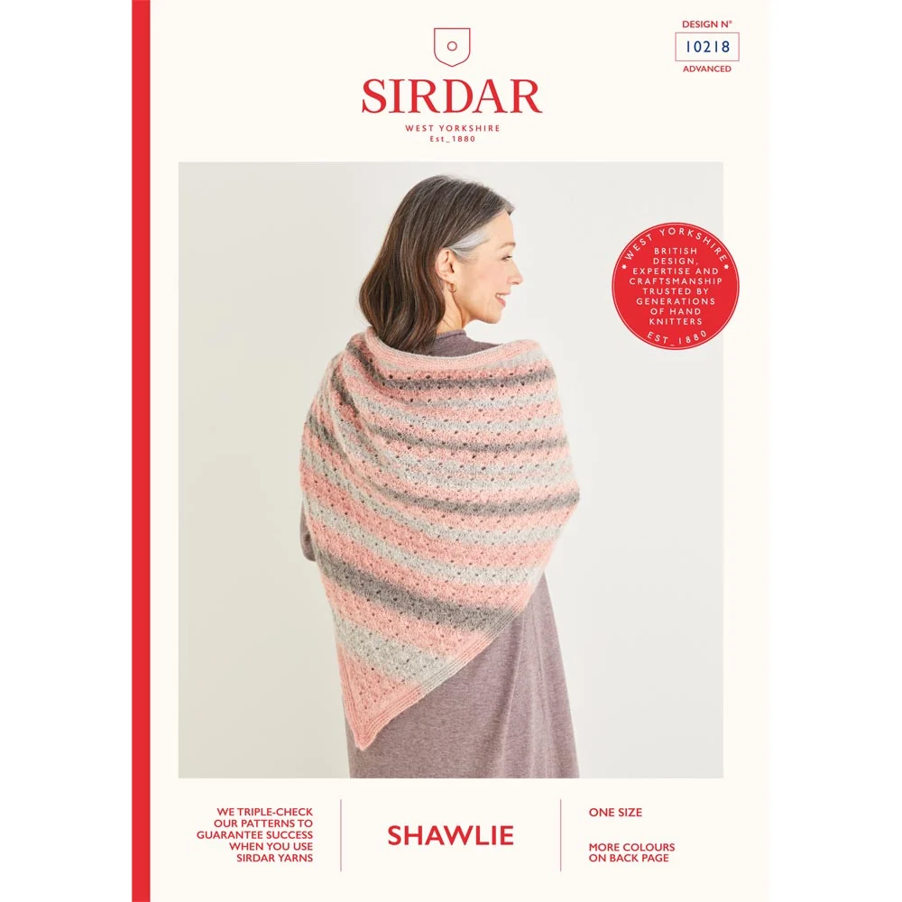 Peacock Stitch Triangular Shawl in Sirdar Shawlie - Digital Version 10218