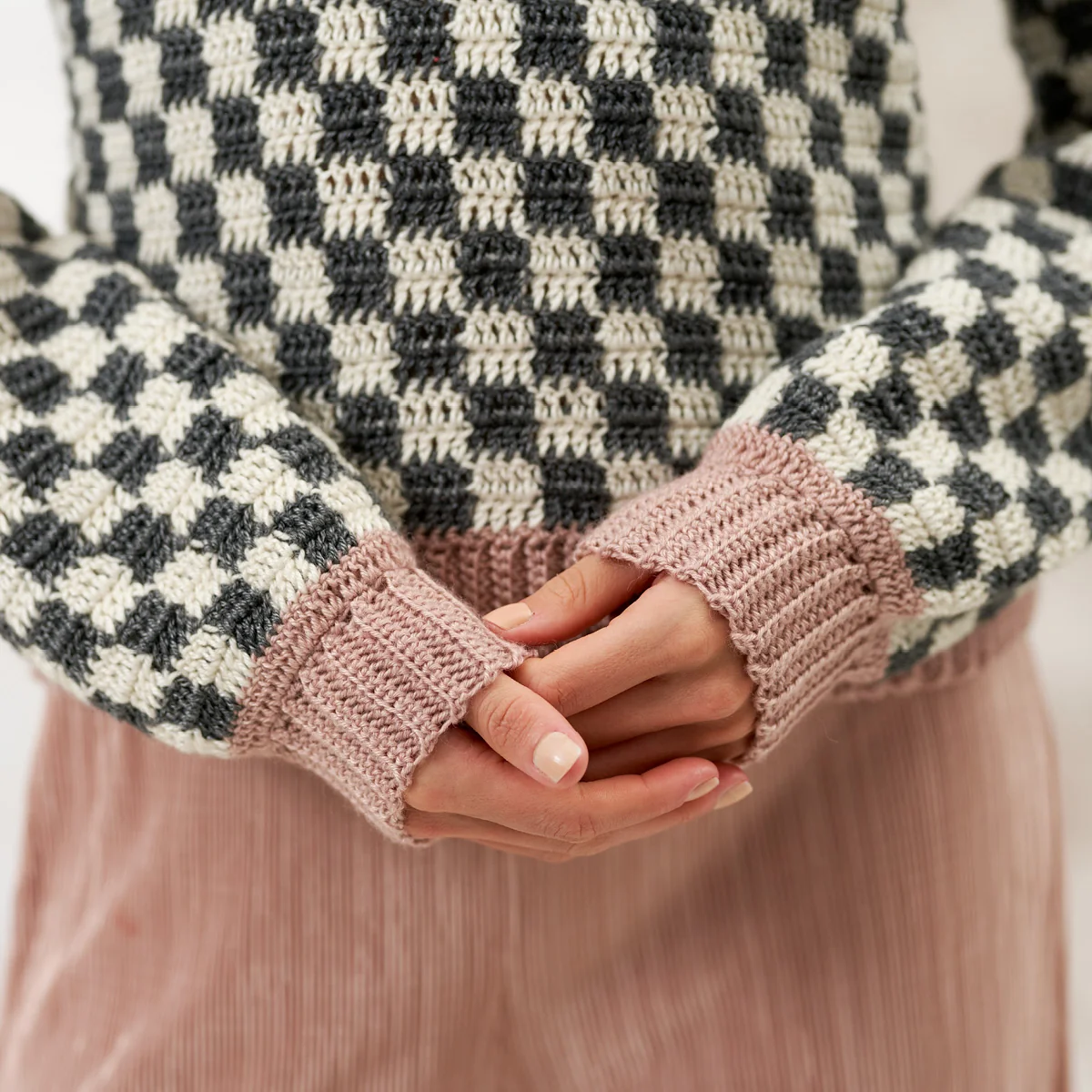 Pearl Crochet Checked Jumpers in West Yorkshire Spinners Elements Dk - Digital Version DPB0279 - Image 3