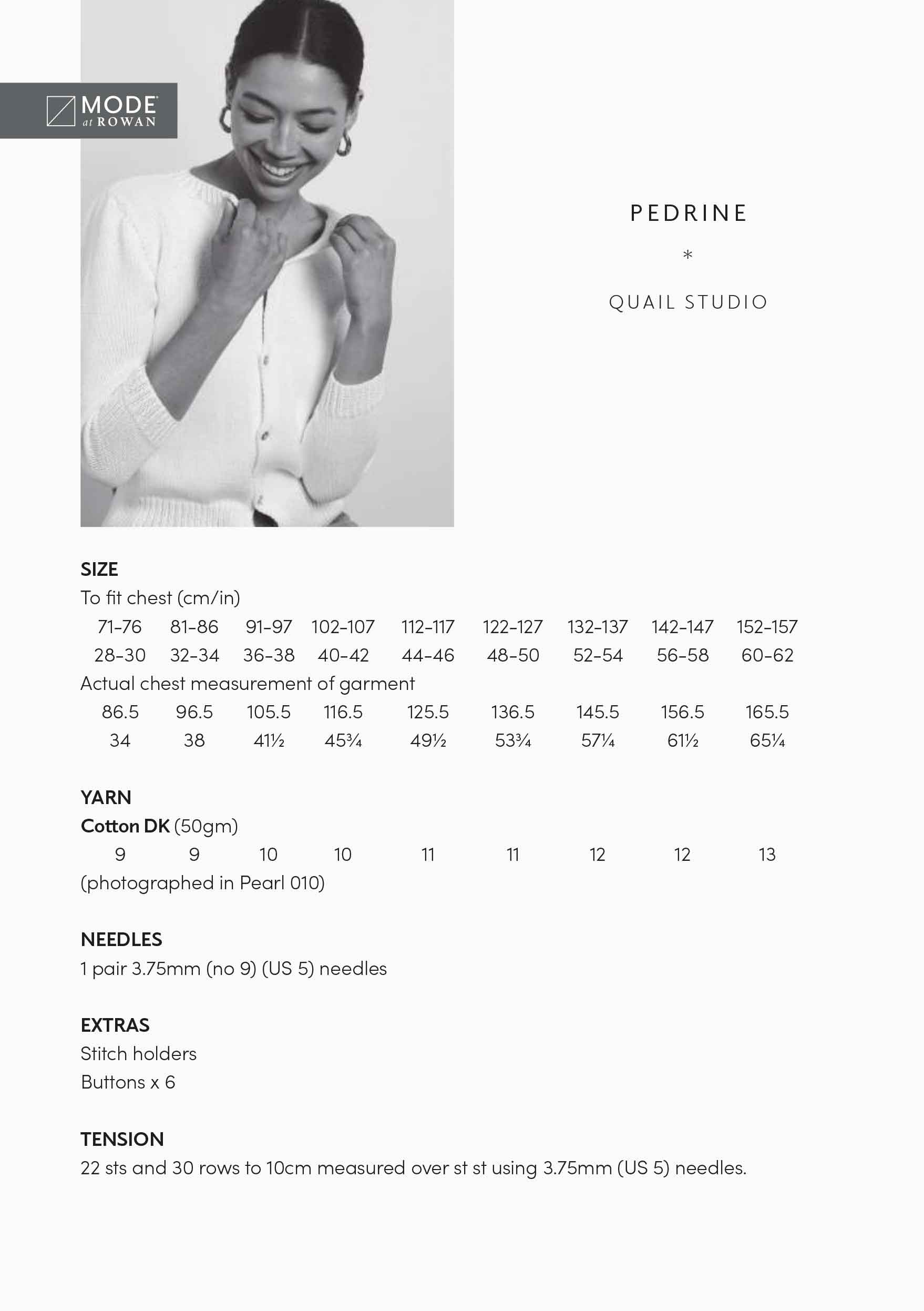 Pedrine in Mode At Rowan Cotton Dk - MIP52-M - Image 2