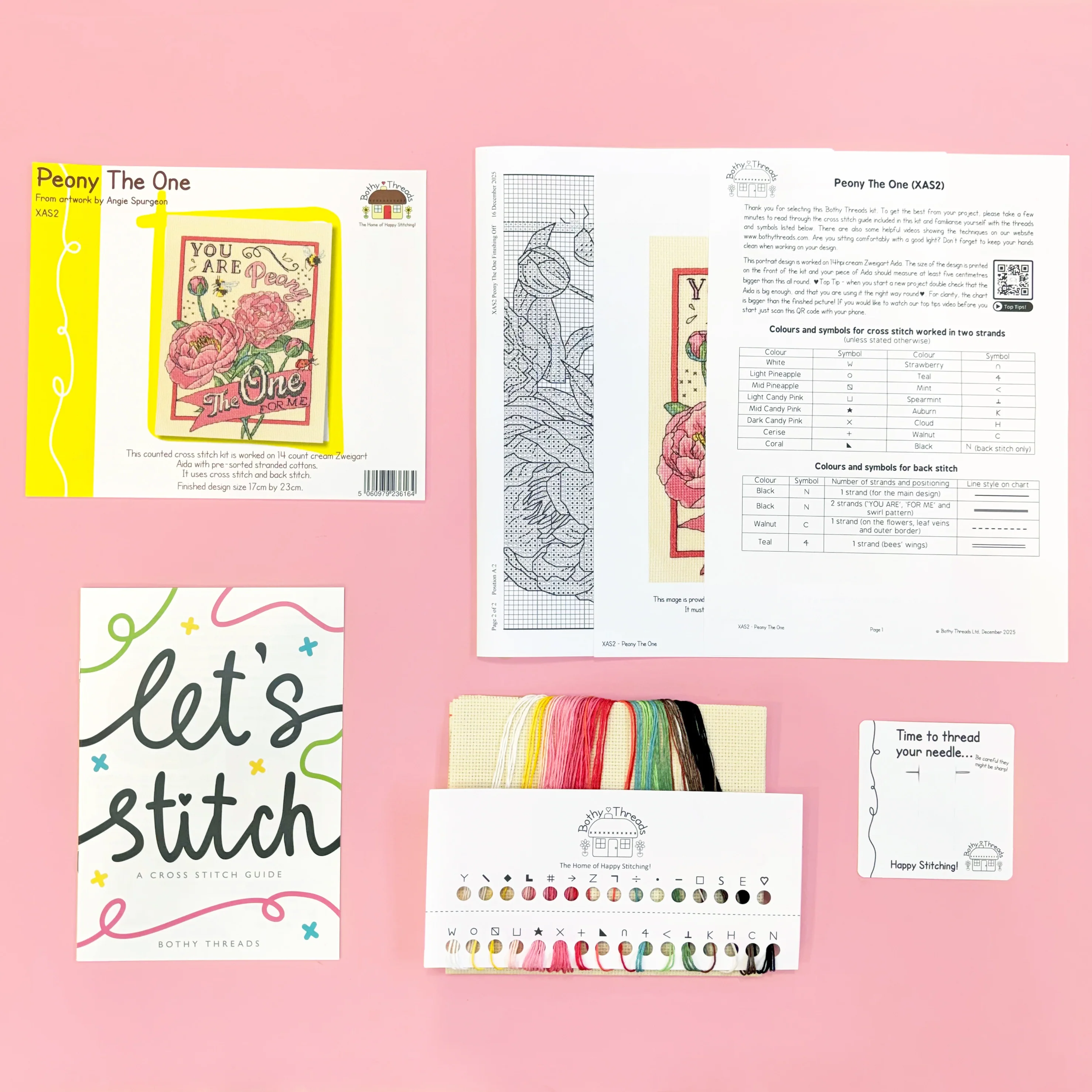 Peony The One - Bothy Threads Cross Stitch Kit - Image 2