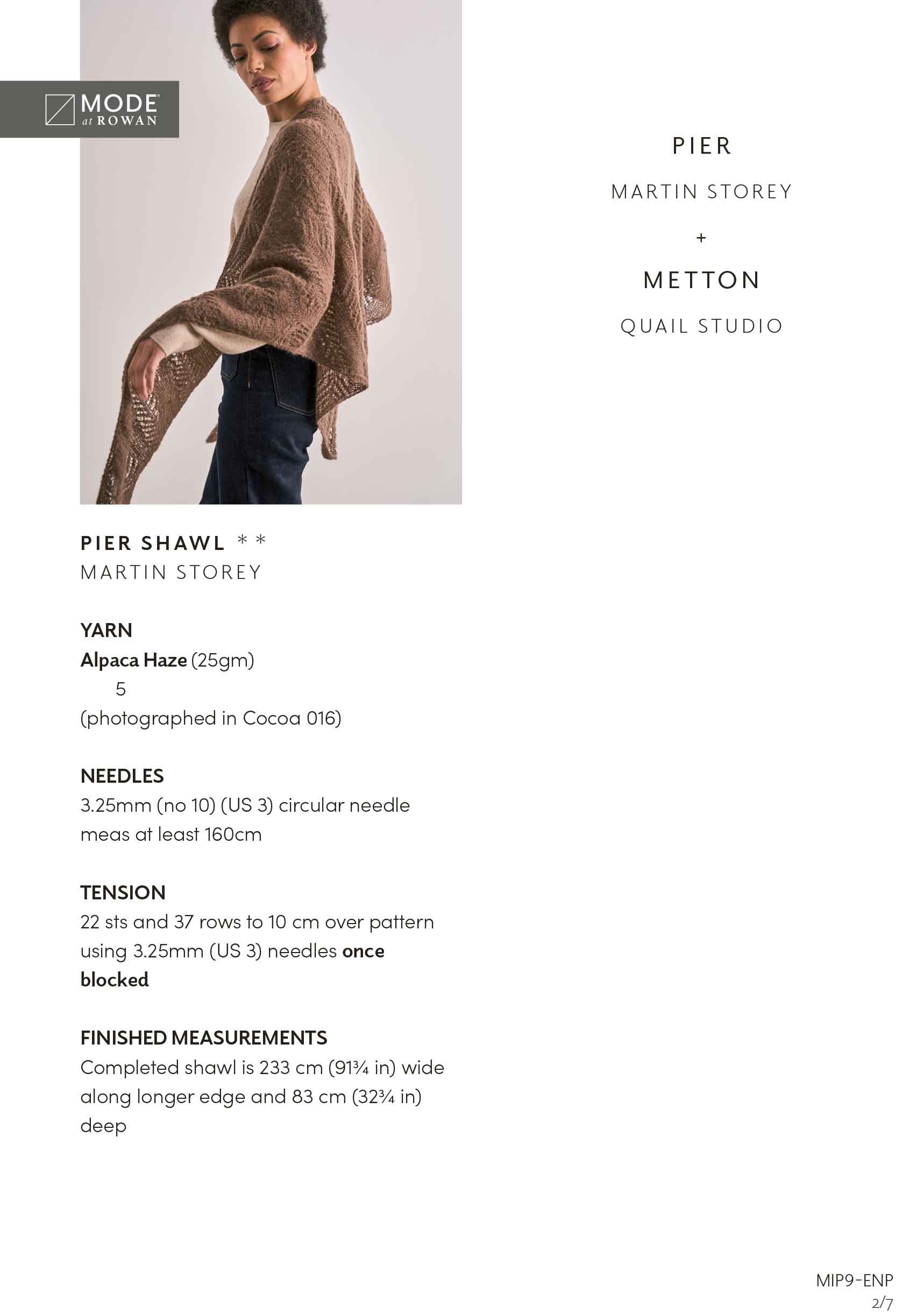 Pier & Metton in Mode at Rowan Alpaca Haze - MIP9-M - Image 2
