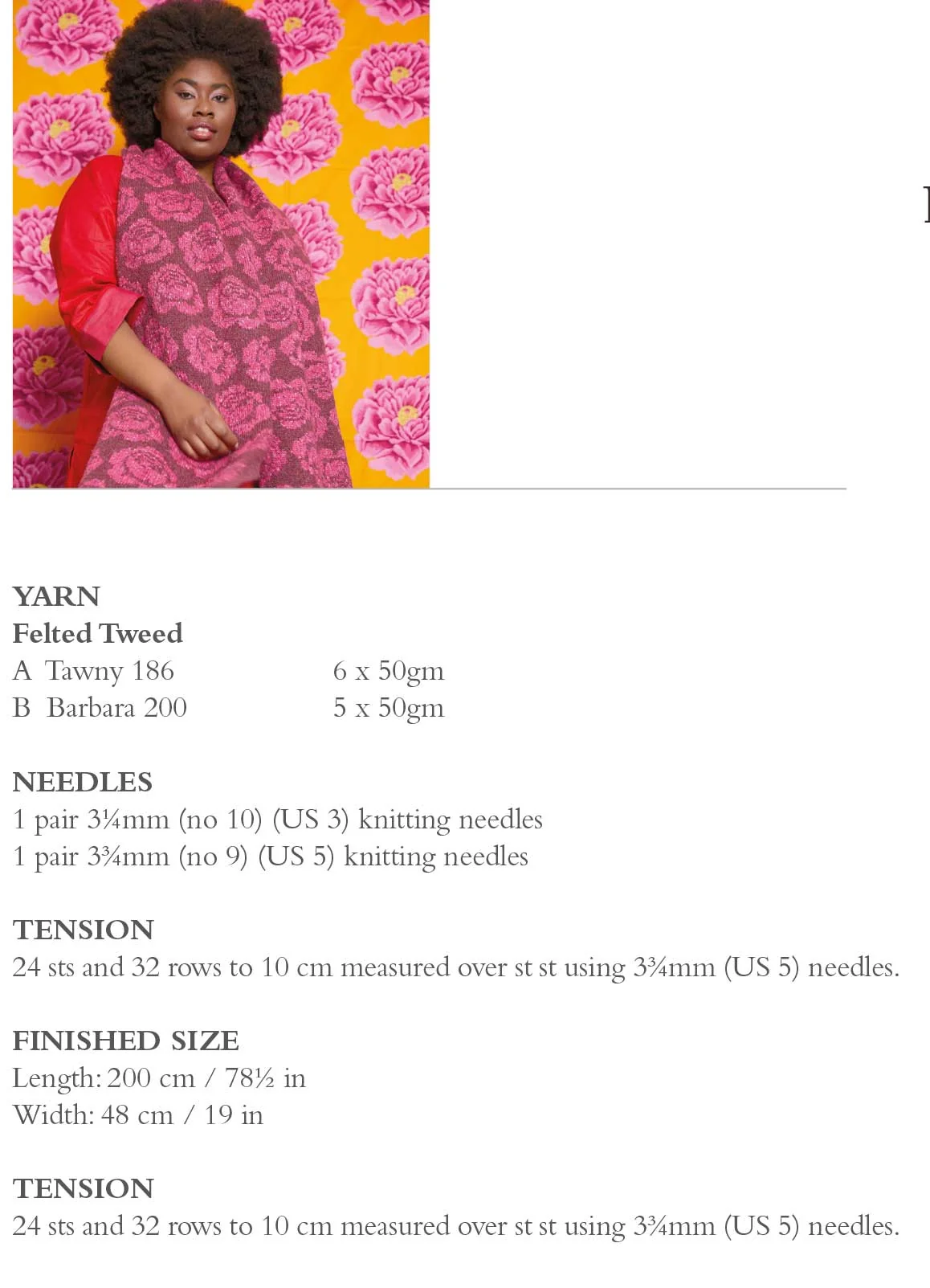 Pink Rose Stole in Rowan Felted Tweed - Digital Version - Image 2