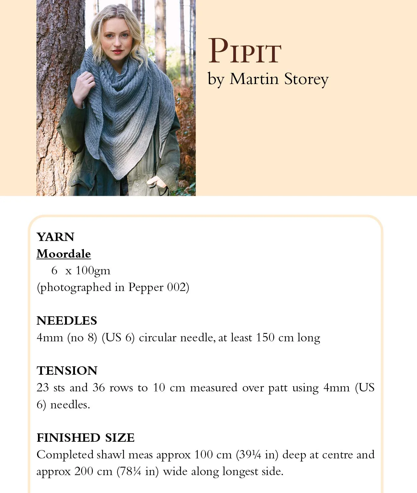Pipit Shawl in Rowan Moordale - Digital Version - Image 2