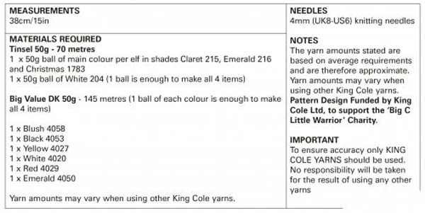 Playful Elves in King Cole Tinsel & Double Knit - Image 2