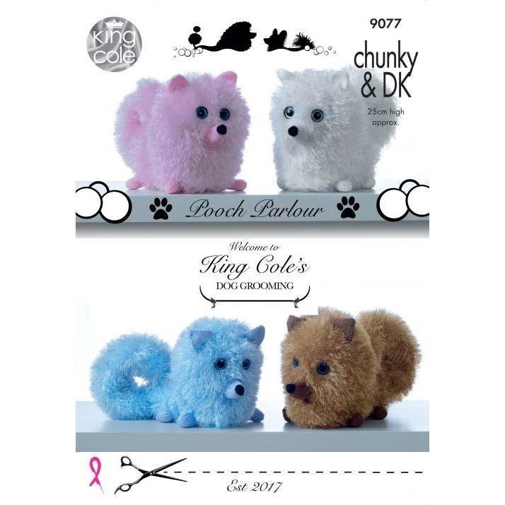 Pomeranian Dogs in King Cole Tinsel Chunky - Digital Version 9077