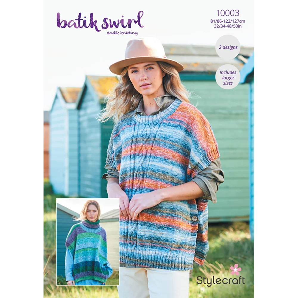 Ponchos in Stylecraft Batik Swirl DK - Digital Version 10003