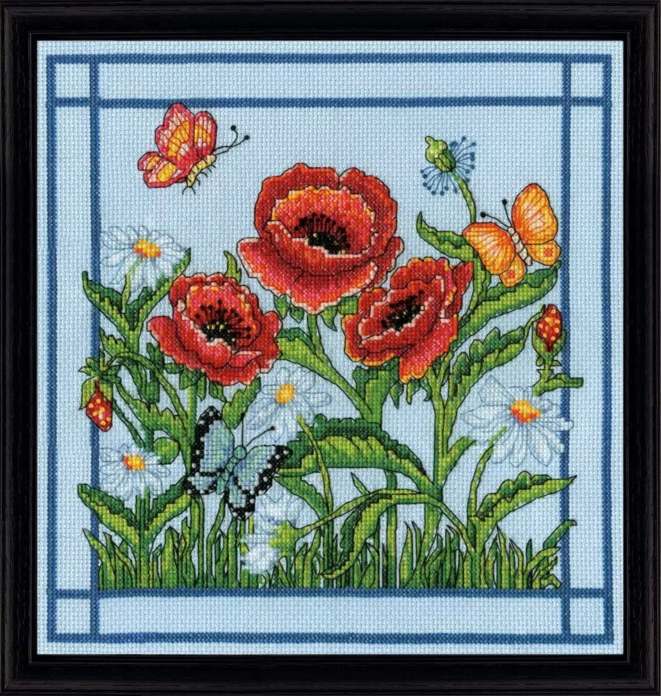 Poppies - Design Works Cross Stitch Kit