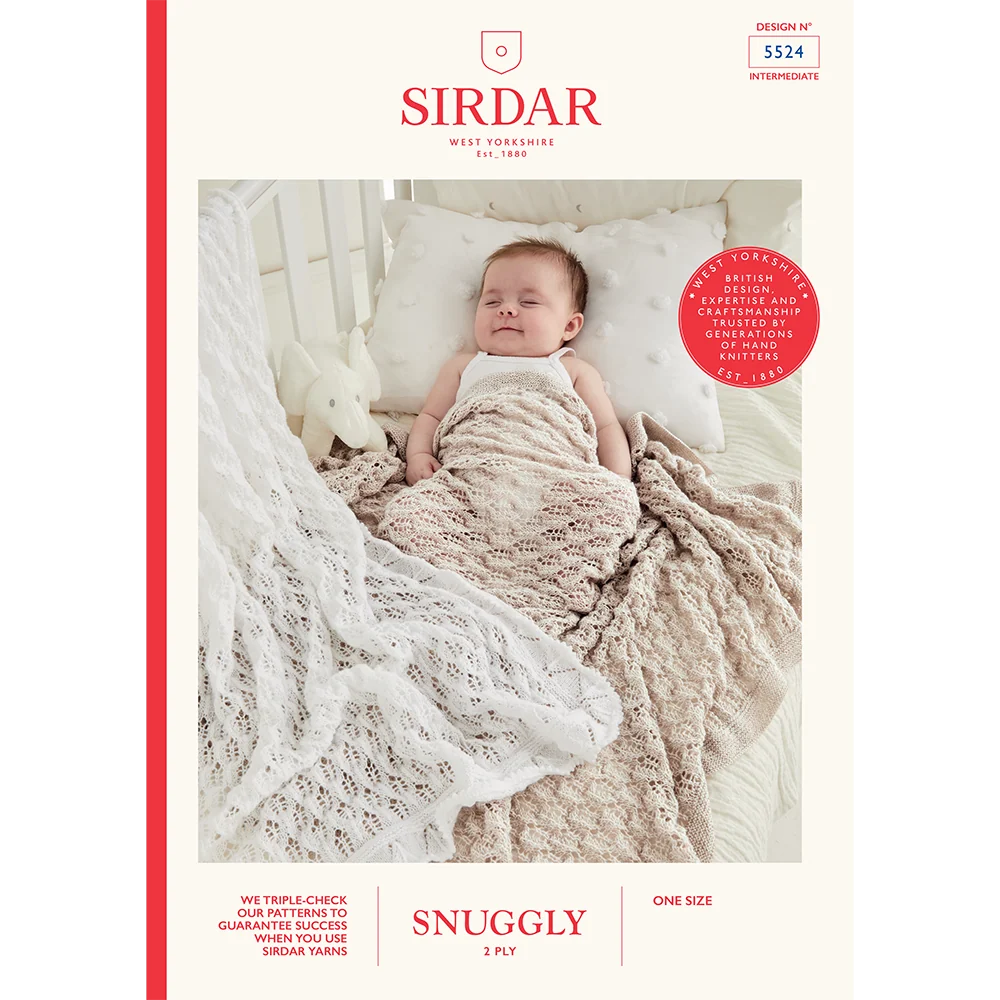 Pretty Picot Lacy Blanket in Sirdar Snuggly 2ply