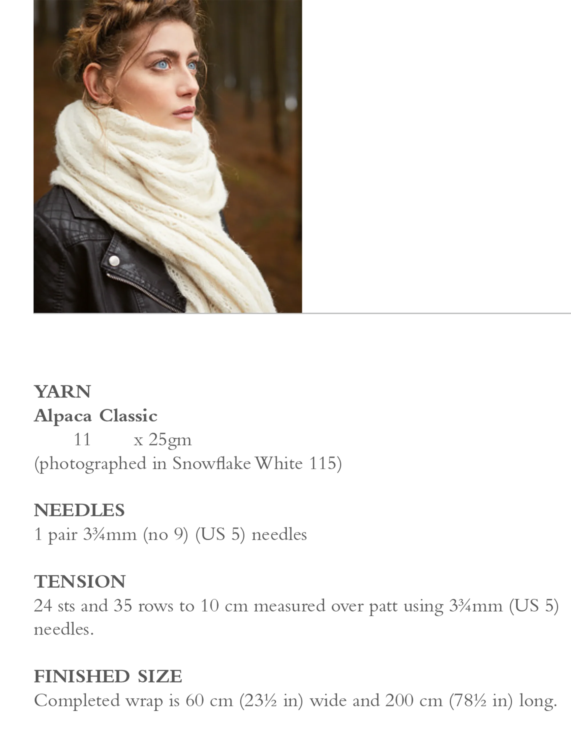Pucallpa Wrap in Rowan Alpaca Classic - Digital Version ZM64-00036 - Image 2