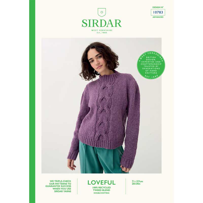 Puff Sleeve Sweater in Sirdar Loveful Tweed Dk 100% Recycled