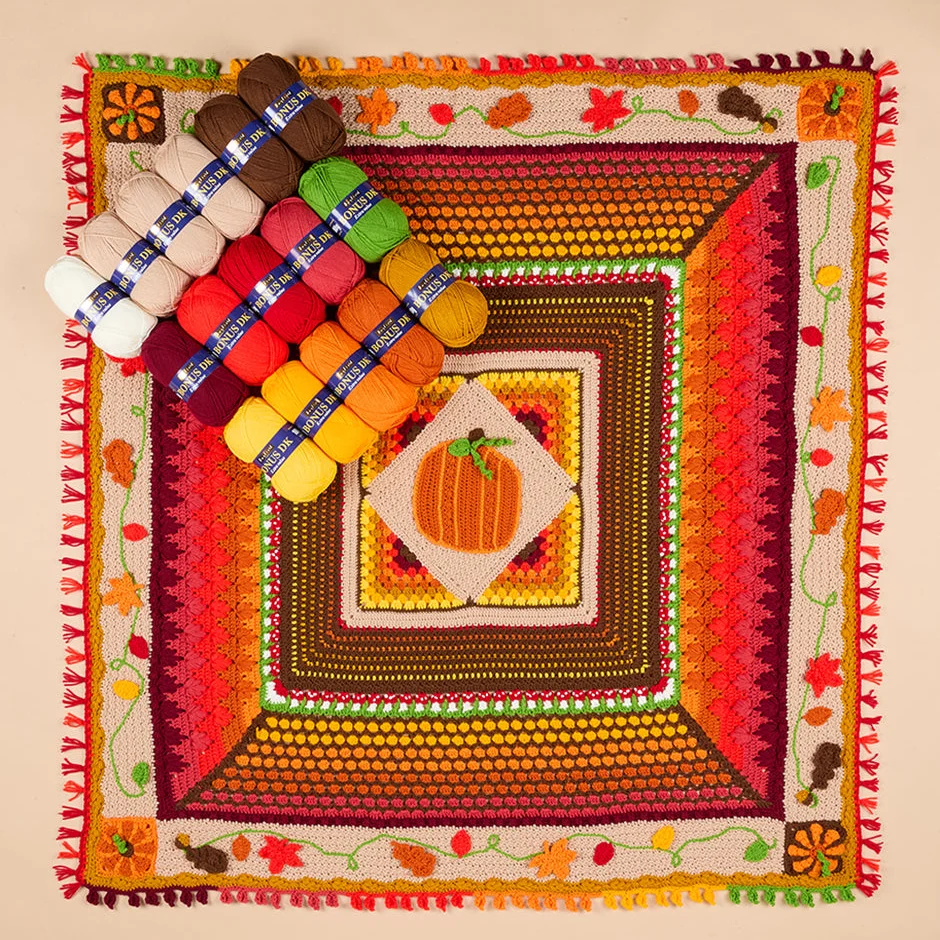 Pumpkin Spice Blanket CAL in Hayfield Bonus Dk by Sapphire of @spitspotstitches - Image 3