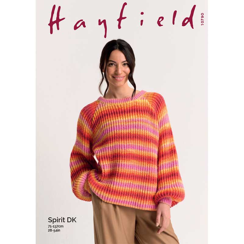Raglan Rib Sweater in Hayfield Spirit Dk