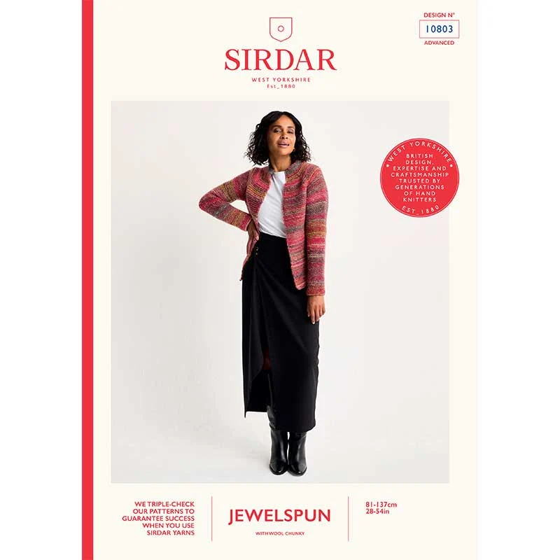 Real Gem Jacket Knitting in Sirdar Jewelspun Chunky With Wool 10803