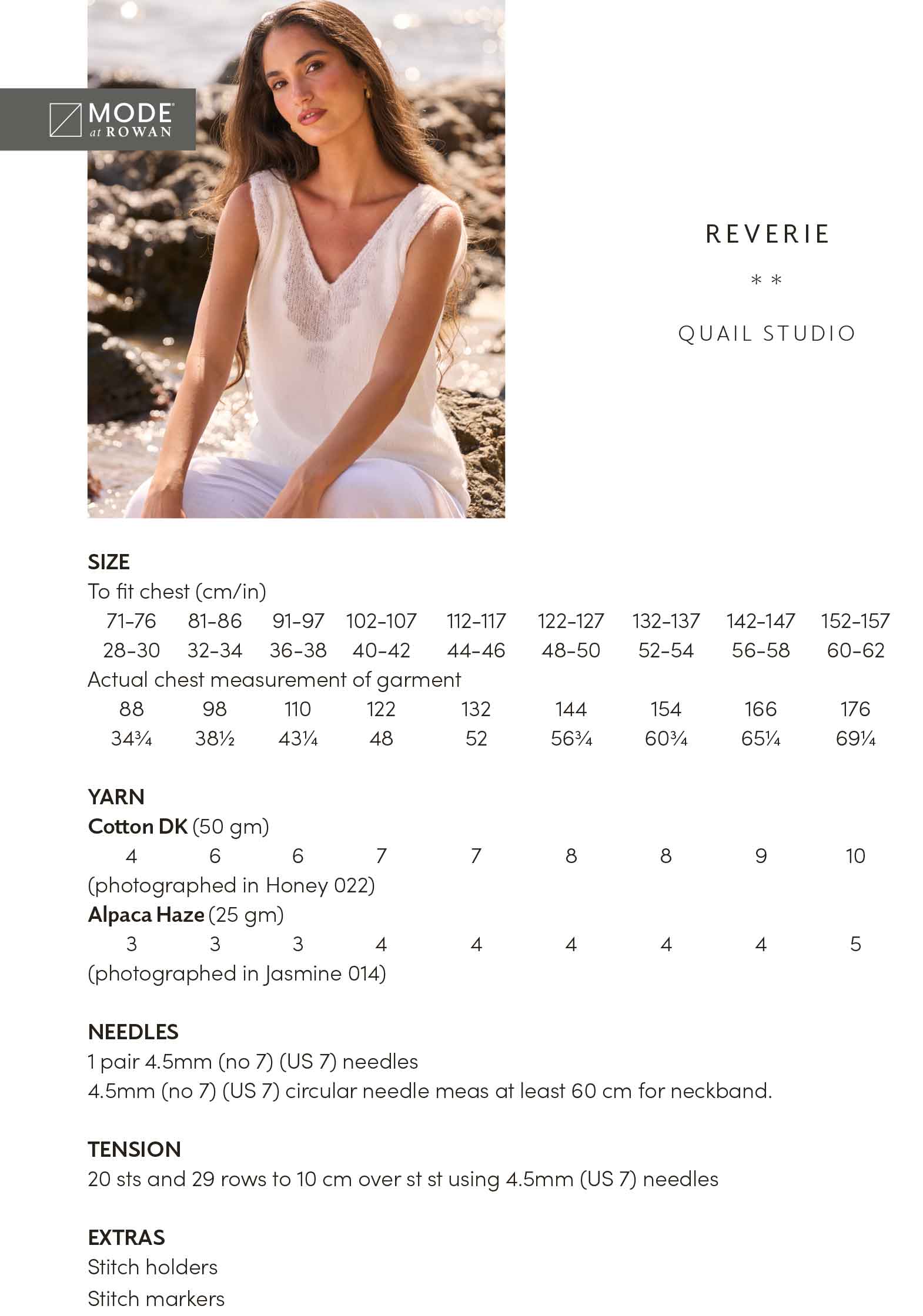 Reverie Top in Mode at Rowan Cotton Dk Or Alpaca Haze - MIP109 - Image 2