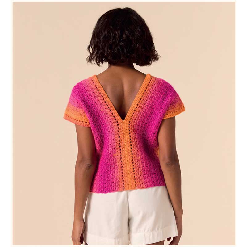 Rhythmic Colour Crochet Top in Sirdar Jewelspun Ombre Aran - 10923 - Image 3