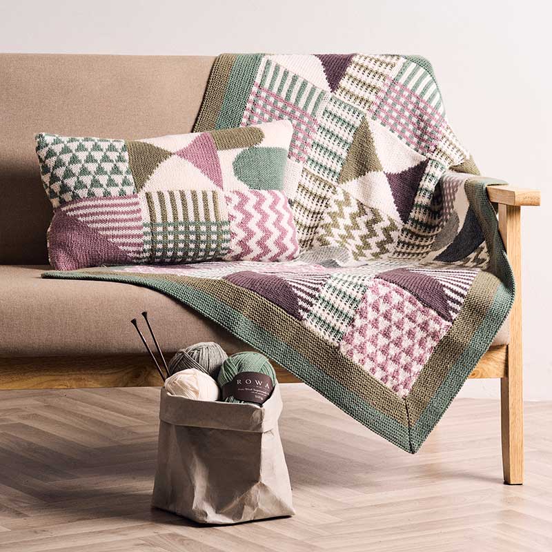 Rhythmic Knit Along - Melody Cushion in Pure Wool Superwash Worsted by Chloe Thurlow - Image 3