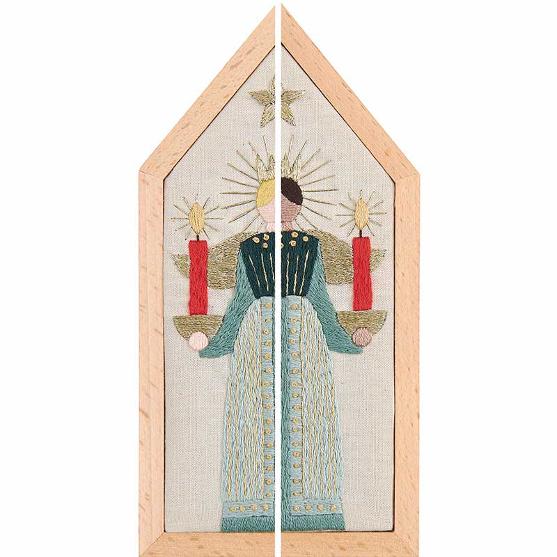 Rico Design Embroidery Kit - Angel (including frame) - Image 2
