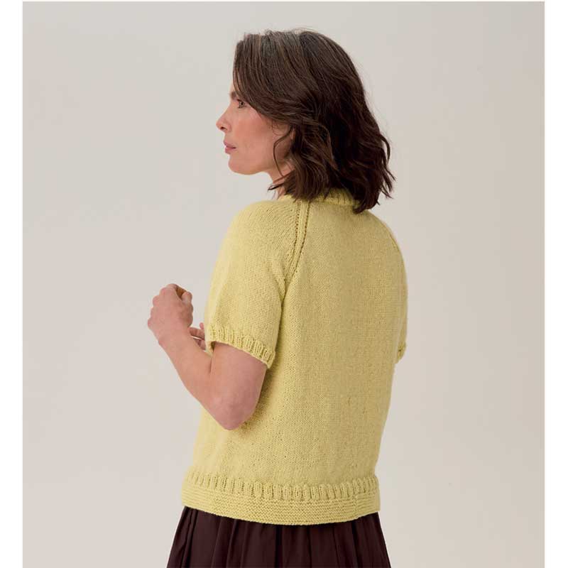 Ringwood Short Sleeve Sweater in Sirdar Loveful Bio Blend Dk - 10914 - Image 3