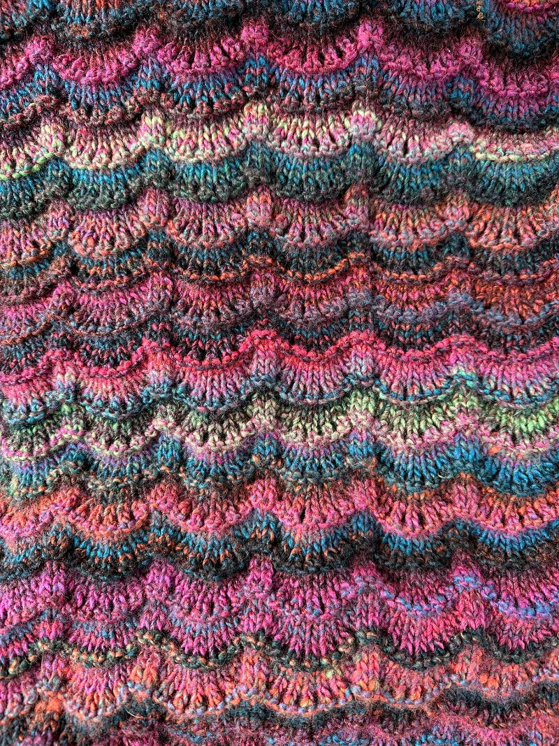 Rippling Meadow Blanket Knitted in Sirdar Jewelspun Aran - Image 7