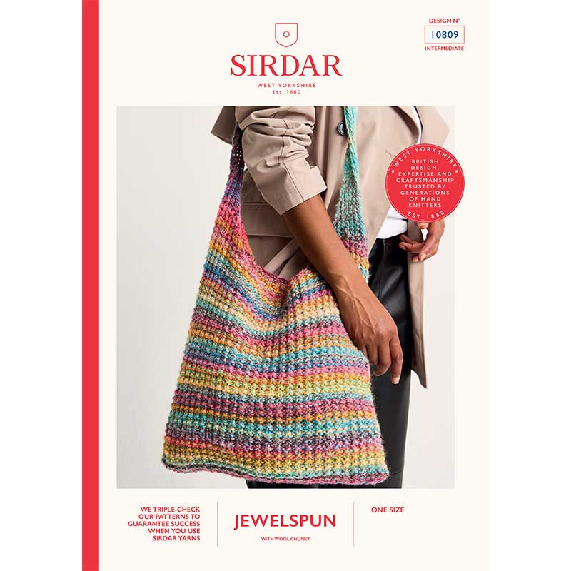 Rippled Mineral Bag in Sirdar Jewelspun Chunky With Wool 10809