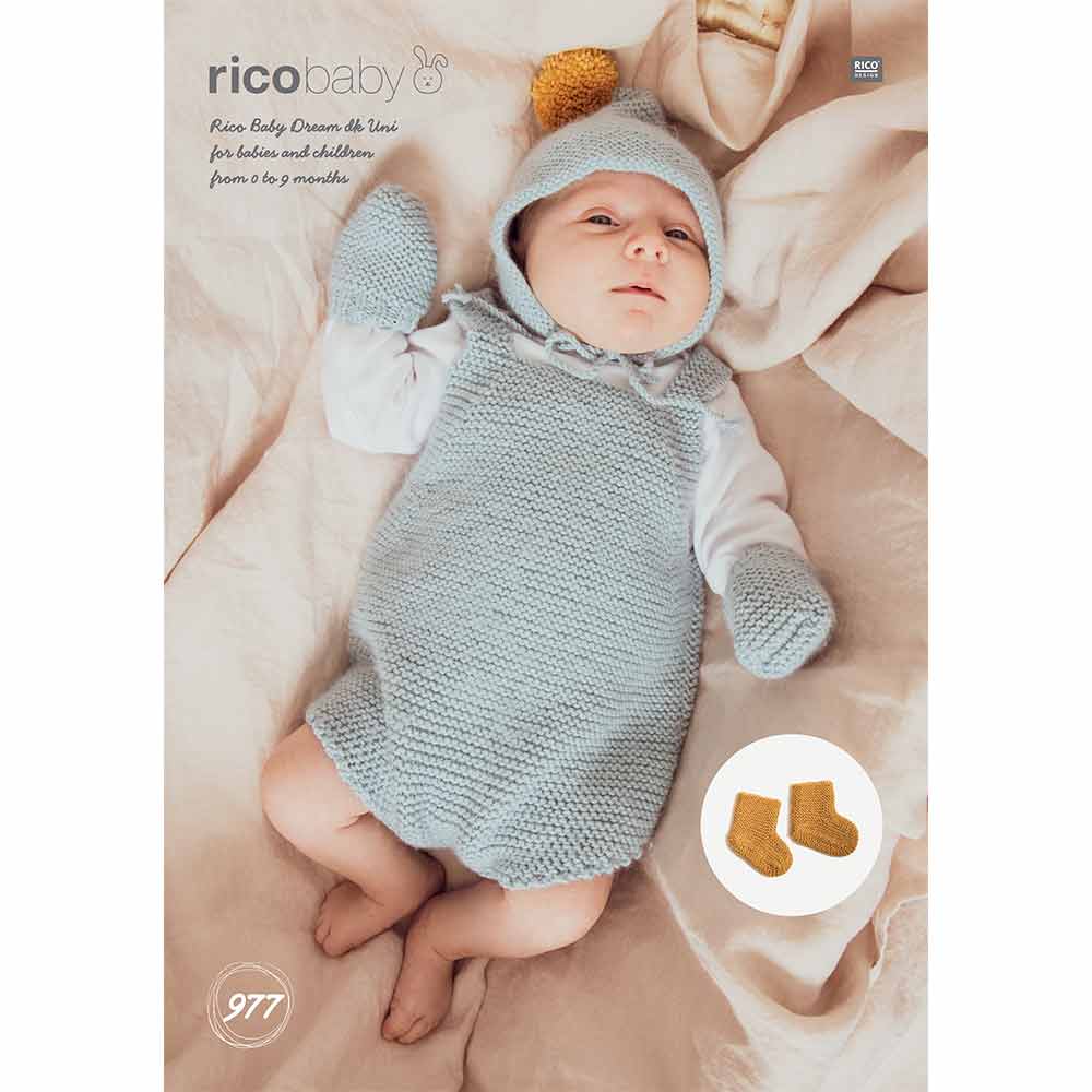 Romper, Hat, Socks and Gloves in Baby Dream Uni DK - Digital Version