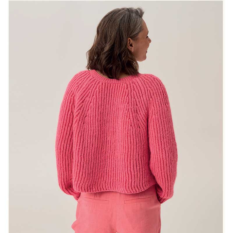 Root System Rib Cardigan in Sirdar Loveful Bio Blend Dk - 10913 - Image 3