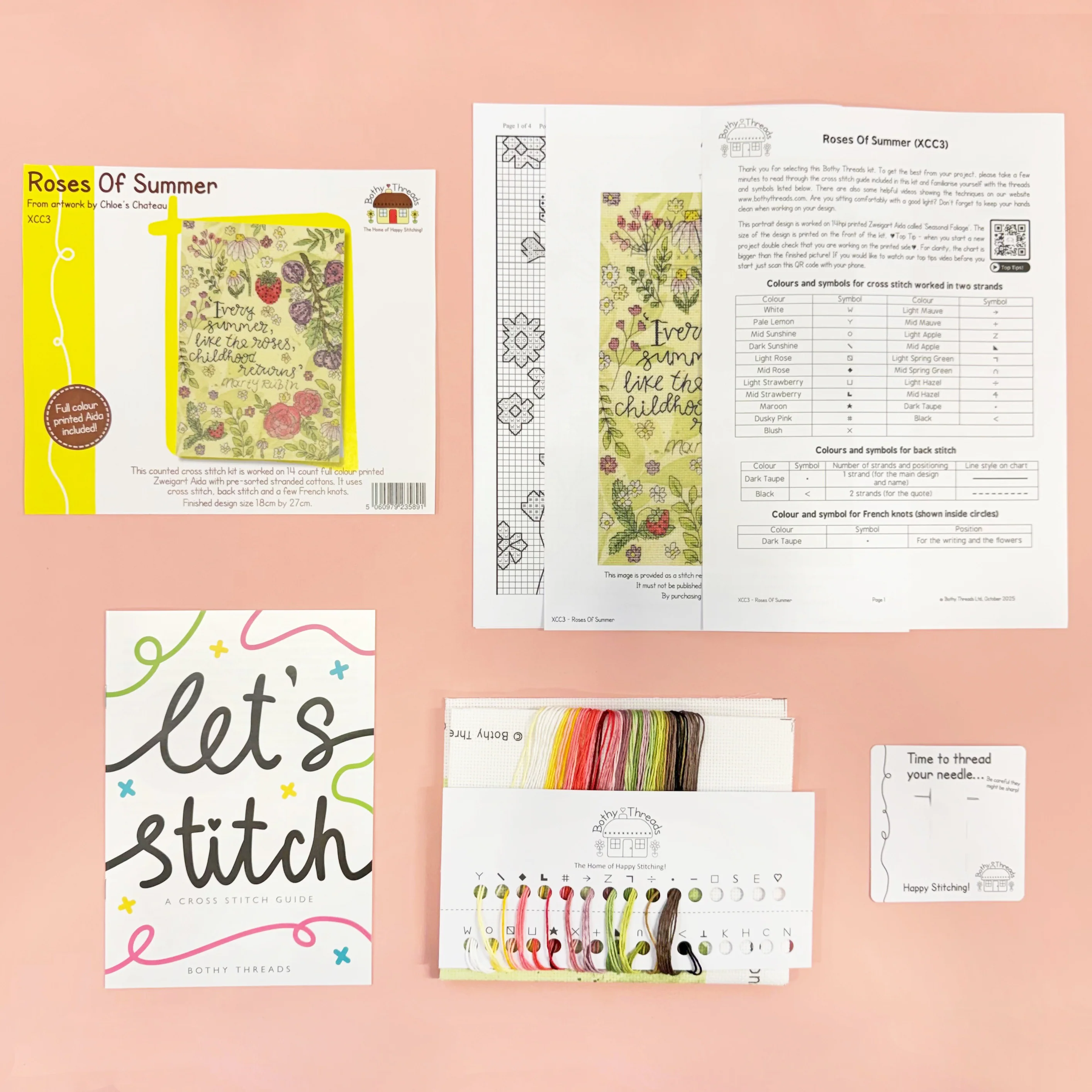 Roses of Summer - Bothy Threads Cross Stitch Kit - Image 2