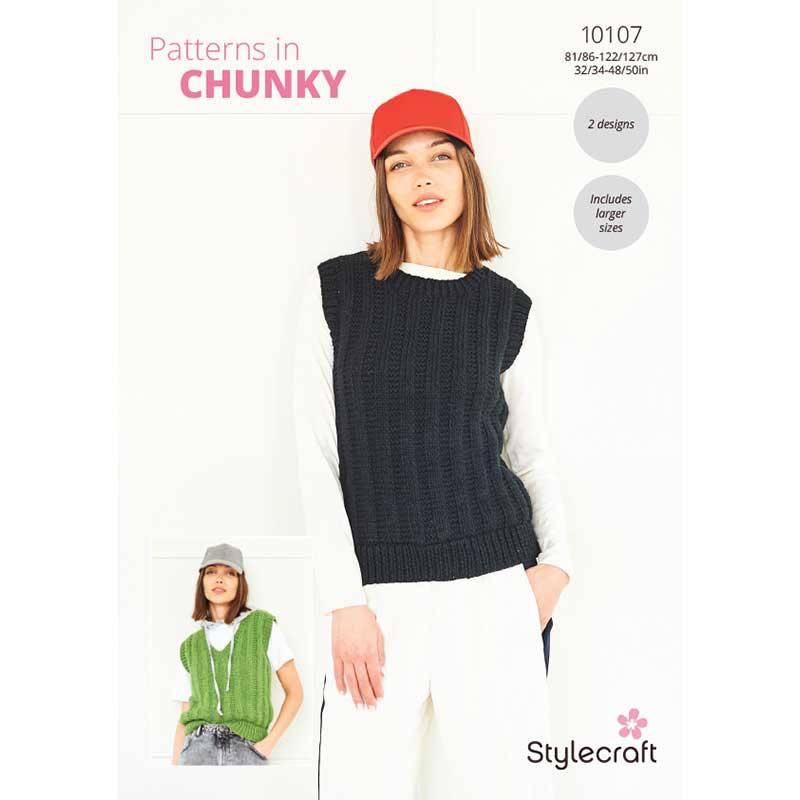 Round and V Neck Tanks in in Stylecraft Softie Chunky - Digital Version 10107
