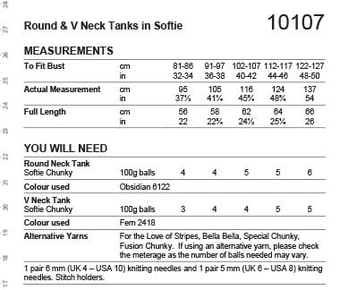 Round and V Neck Tanks in in Stylecraft Softie Chunky - Digital Version 10107 - Image 2