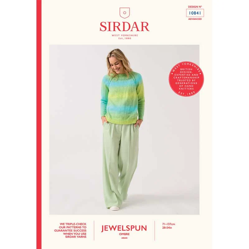 Round The Raglan Sweater in Sirdar Jewelspun Ombre Aran