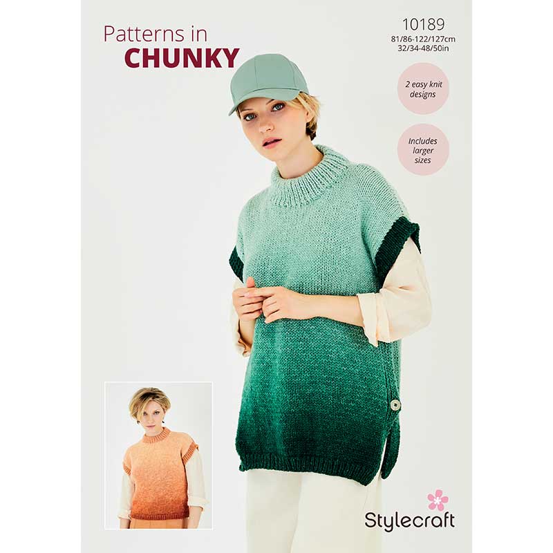 Round & Turtleneck Tank Tops in Stylecraft Horizon Chunky
