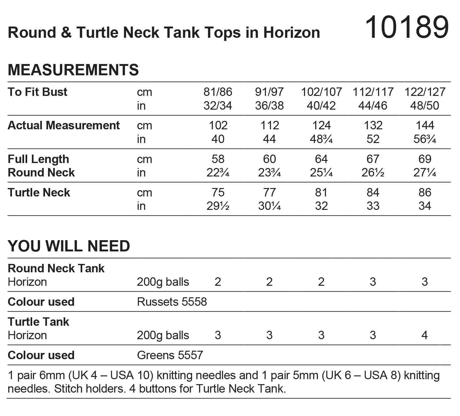 Round & Turtleneck Tank Tops in Stylecraft Horizon Chunky - Image 2