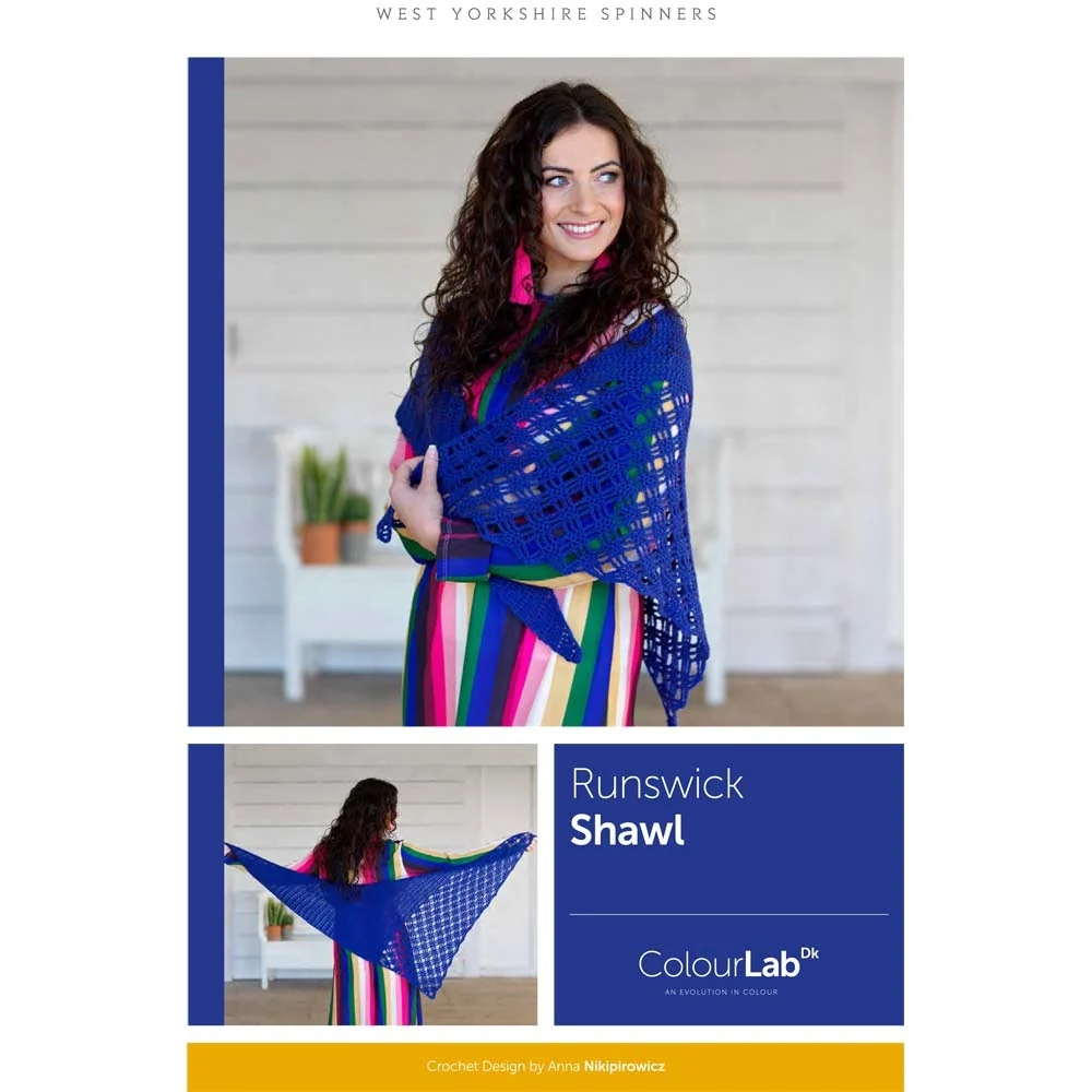 Runswick Lace Pattern Shawl in West Yorkshire Spinners ColourLab