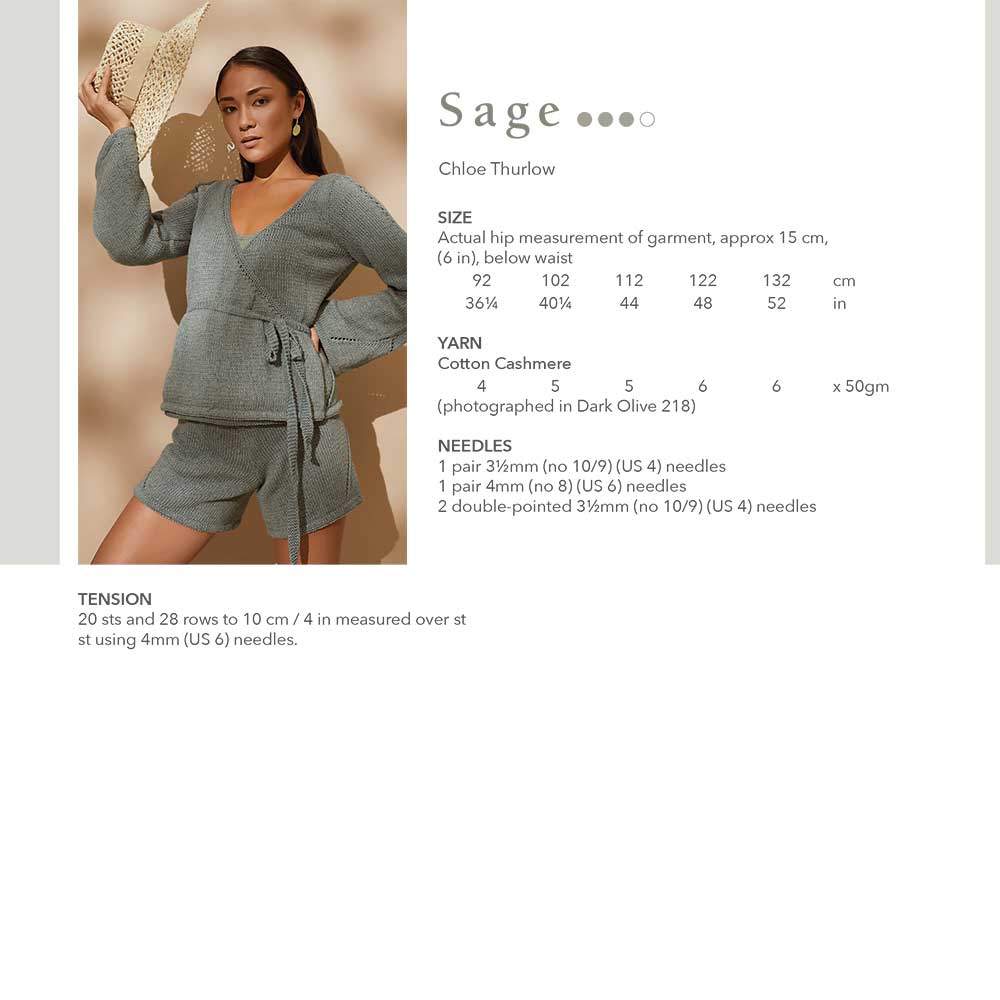 Sage Shorts in Rowan Cotton Cashmere - Digital Version - Image 2