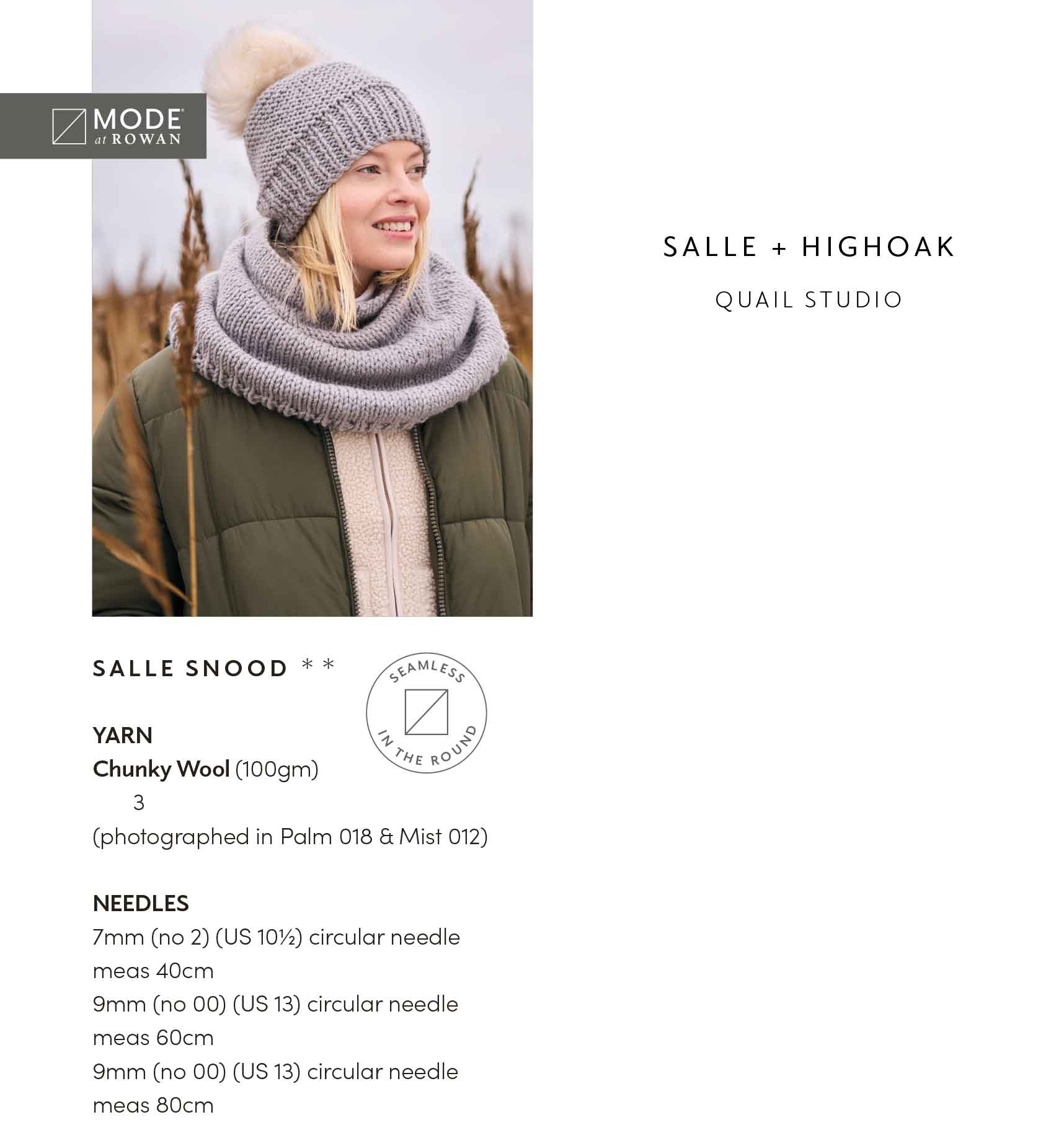 Salle & Highoak in Mode at Rowan Chunky Wool - MIP20-M - Image 2