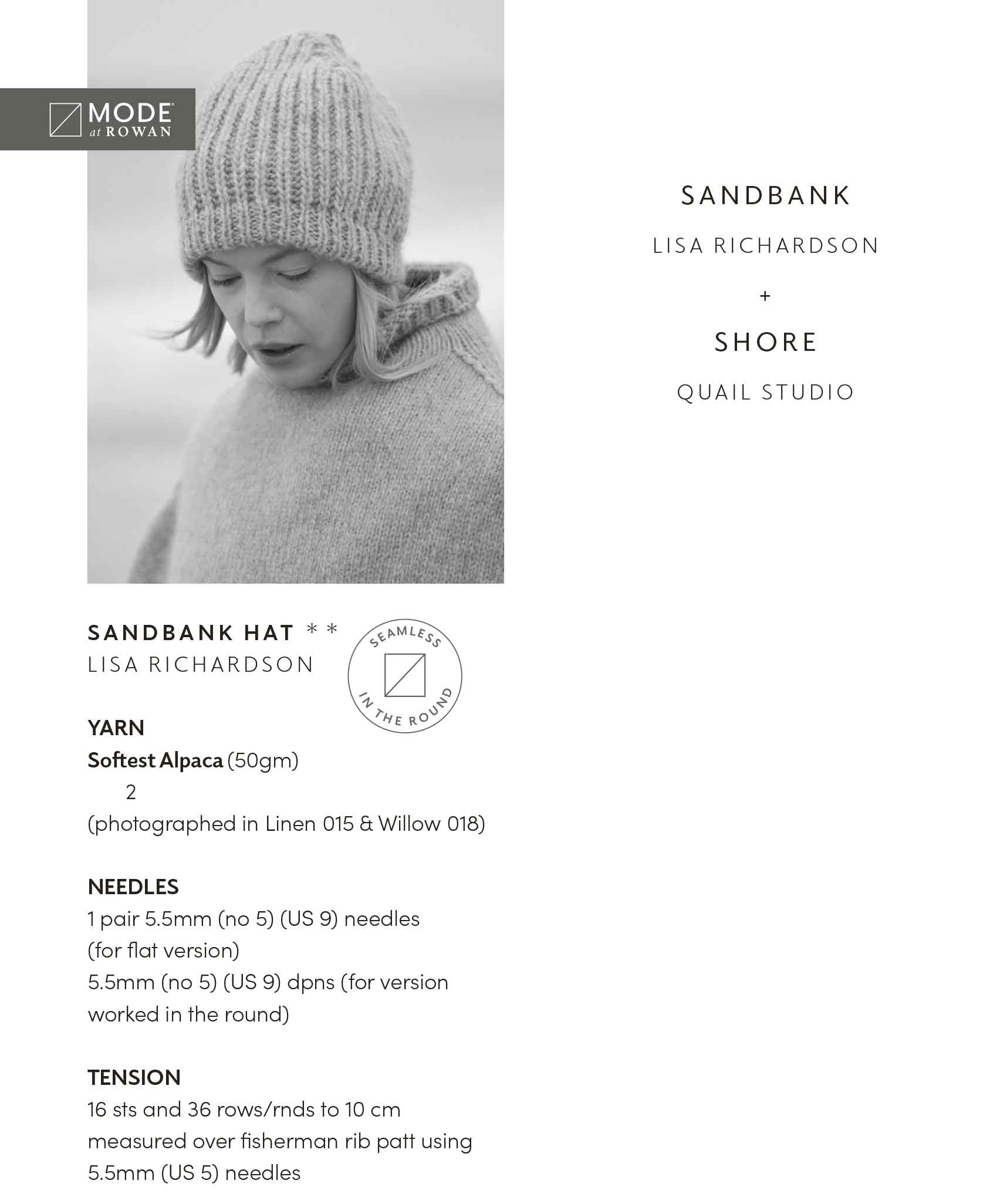 Sandbank & Shore in Mode at Rowan Softest Alpaca - Digital Version MIP37-M - Image 2