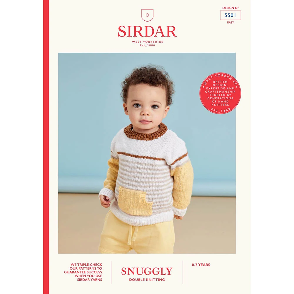Sandy Feet Pocket Sweater in Sirdar Snuggly Dk