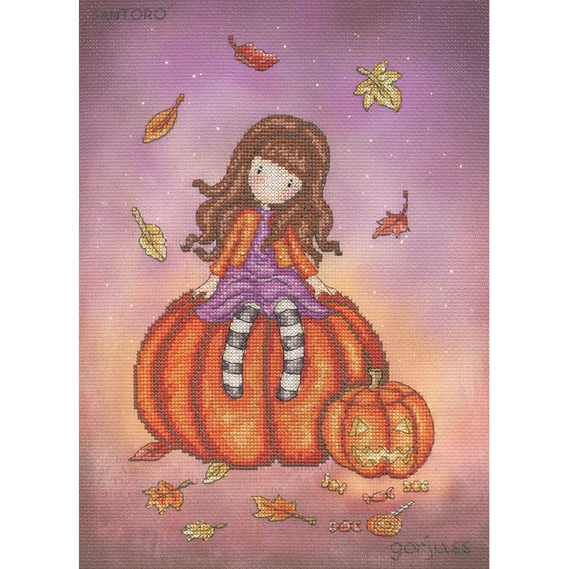 Santoro London Gorjuss: Pumpkin Perch - Bothy Threads Cross Stitch Kit