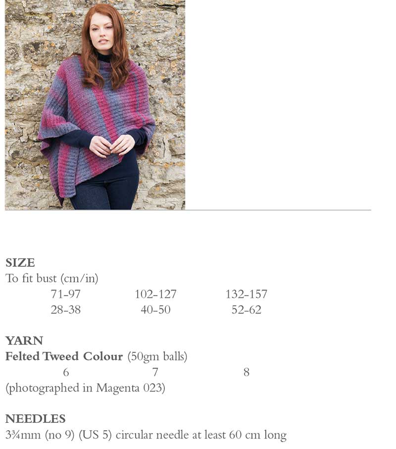 Savoy Poncho in Rowan Felted Tweed Colour - Digital Version - Image 2