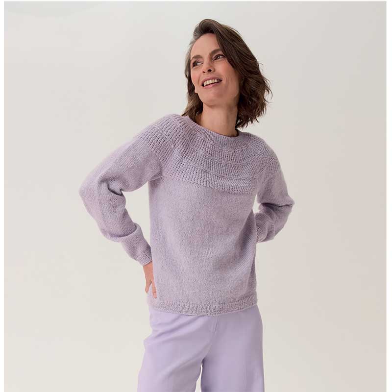 Scallop Shell Sweater in Sirdar Loveful Bio Blend Dk - 10908 - Image 4