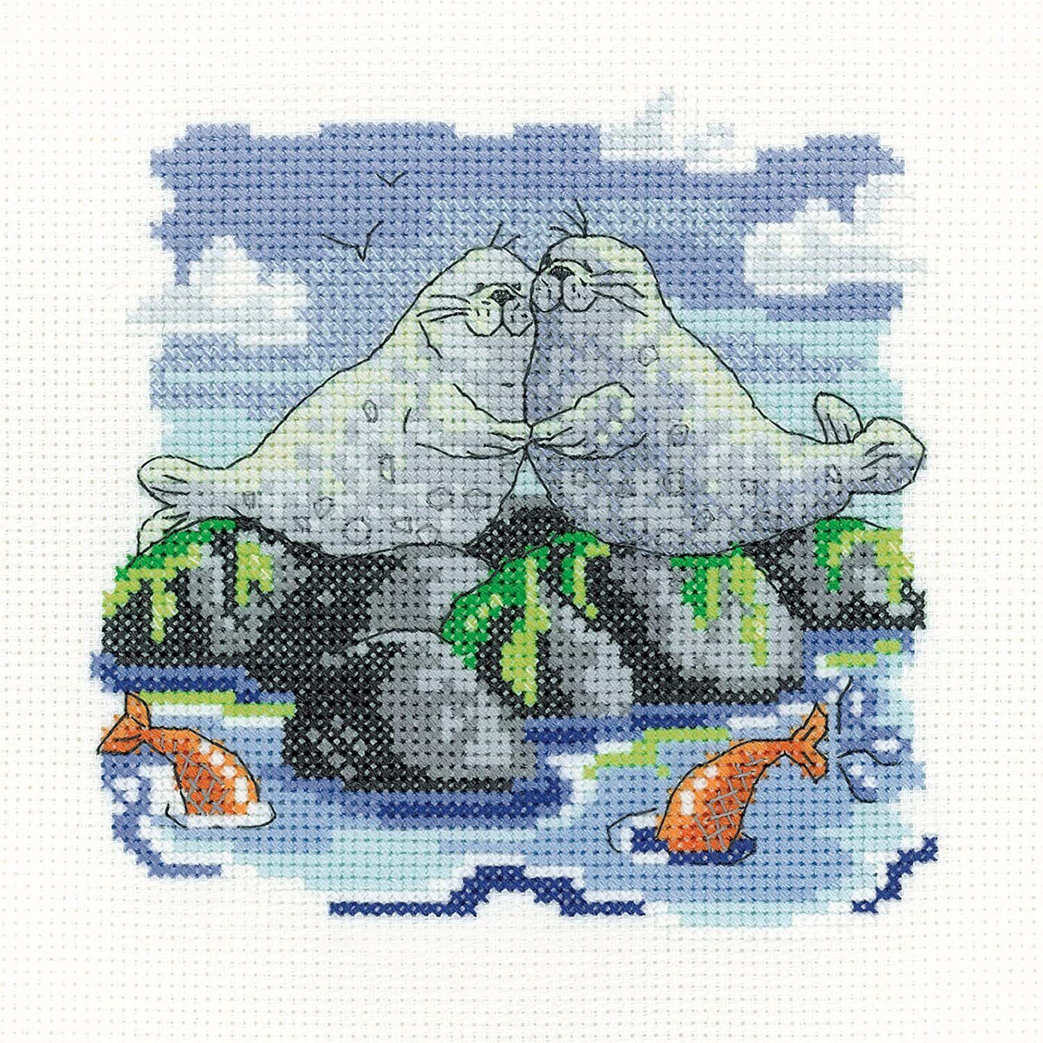 Sealed With A Kiss - Heritage Crafts Cross Stitch Kit