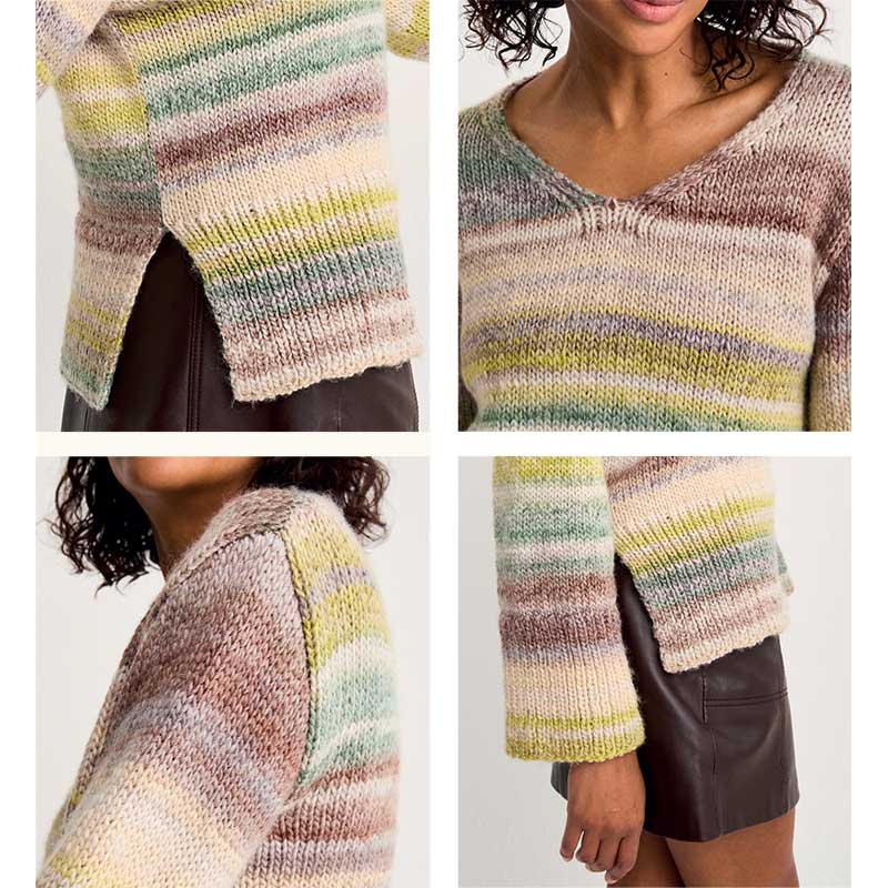 Set-In Stone Sweater in Sirdar Jewelspun Chunky With Wool 10805 - Image 3