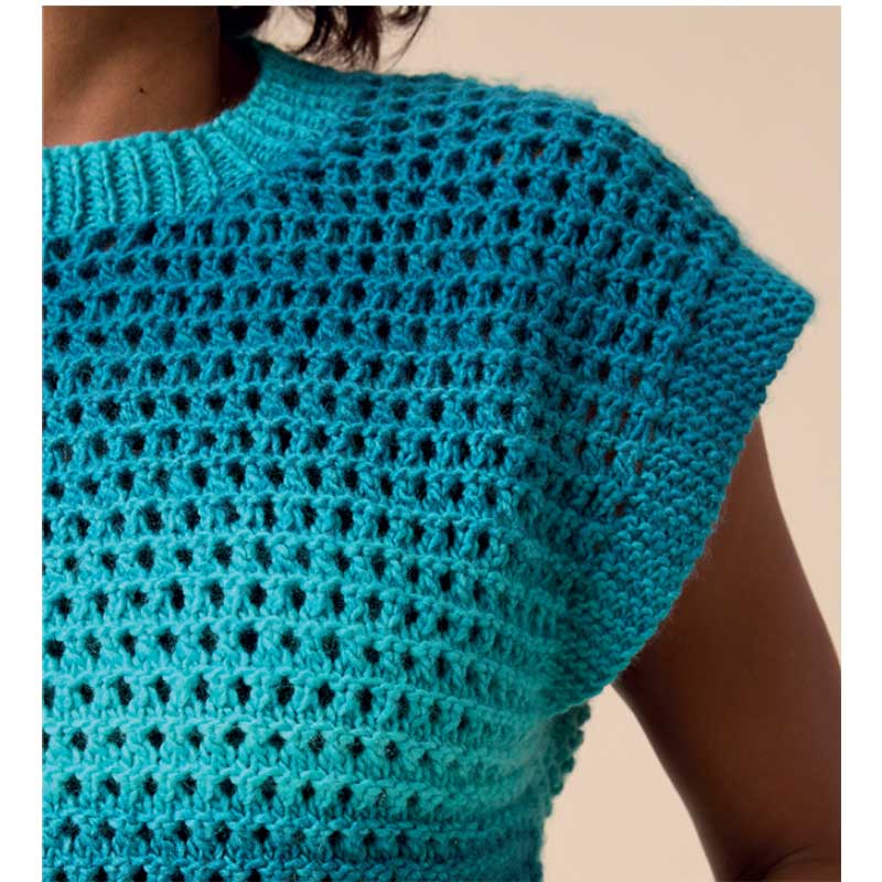 Shade-Shift Circular Tank in Sirdar Jewelspun Ombre Aran - Digital Version 10922 - Image 4