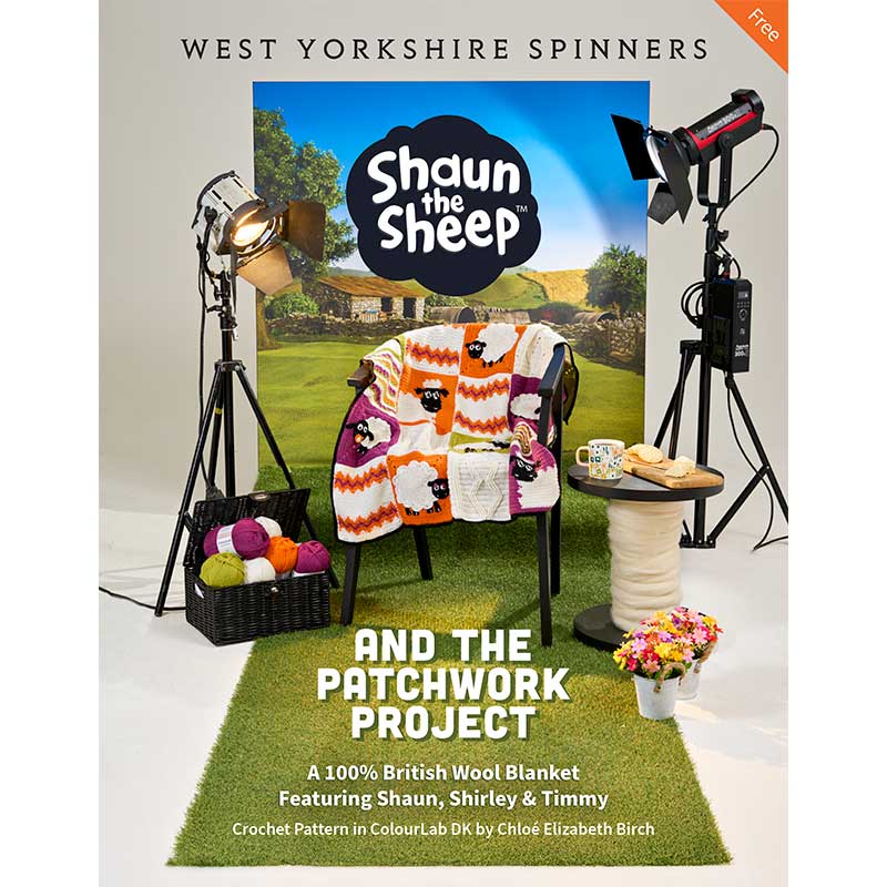 Shaun the Sheep Crochet Blanket Colour Pack in West Yorkshire Spinners ColourLab Dk by Chloe Birch - Image 3