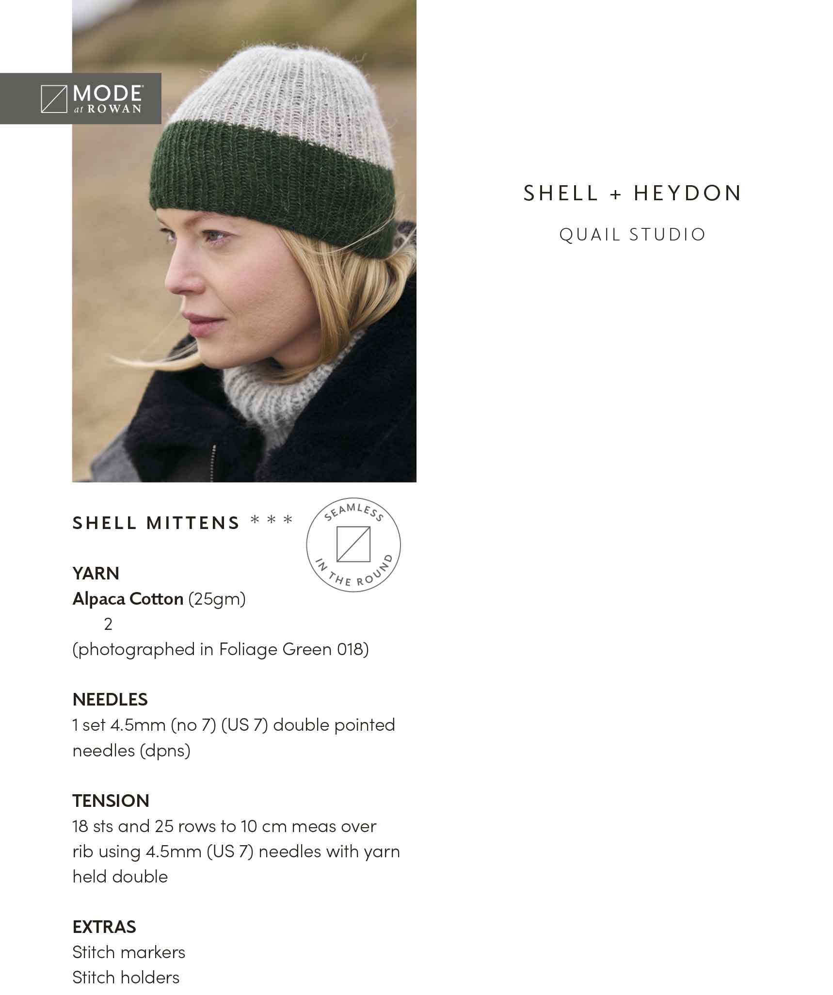 Shell & Heydon in Mode at Rowan Alpaca Cotton - MIP6-M - Image 2