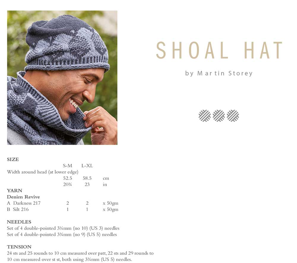 Shoal Hat in Rowan Denim Revive - Digital Version - Image 2
