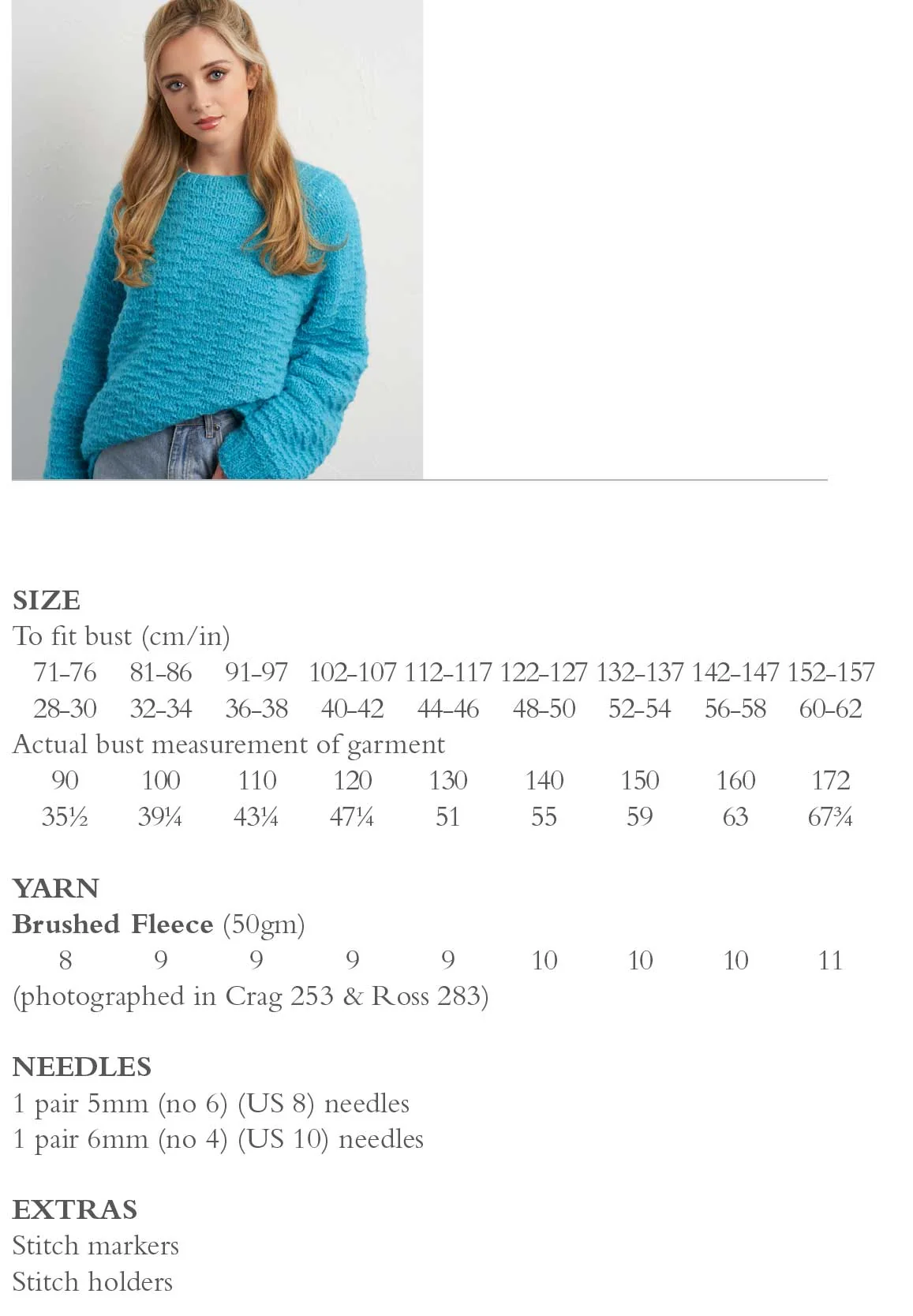Skipper Sweater in Rowan Brushed Fleece - Digital Version RTP004-0001 - Image 2