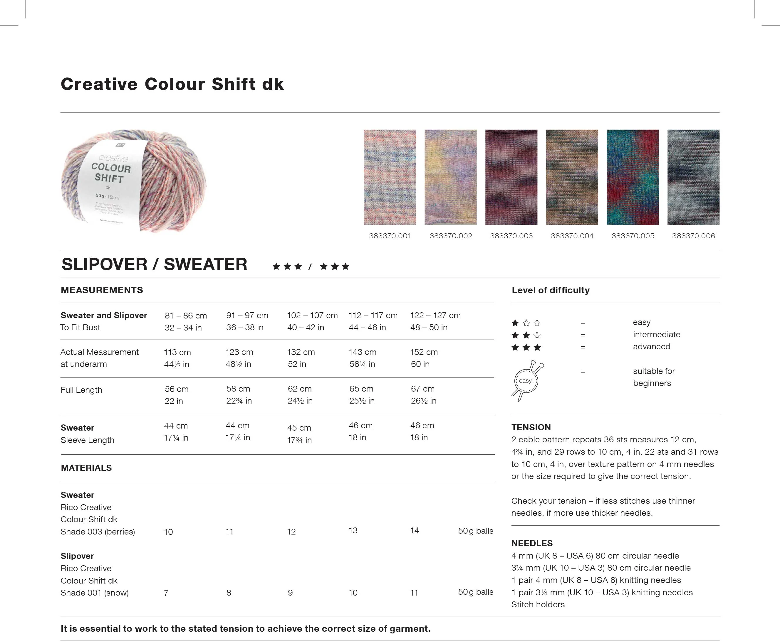 Slipover / Sweater in Rico Creative Colour Shift Dk - Digital Version 1295 - Image 3
