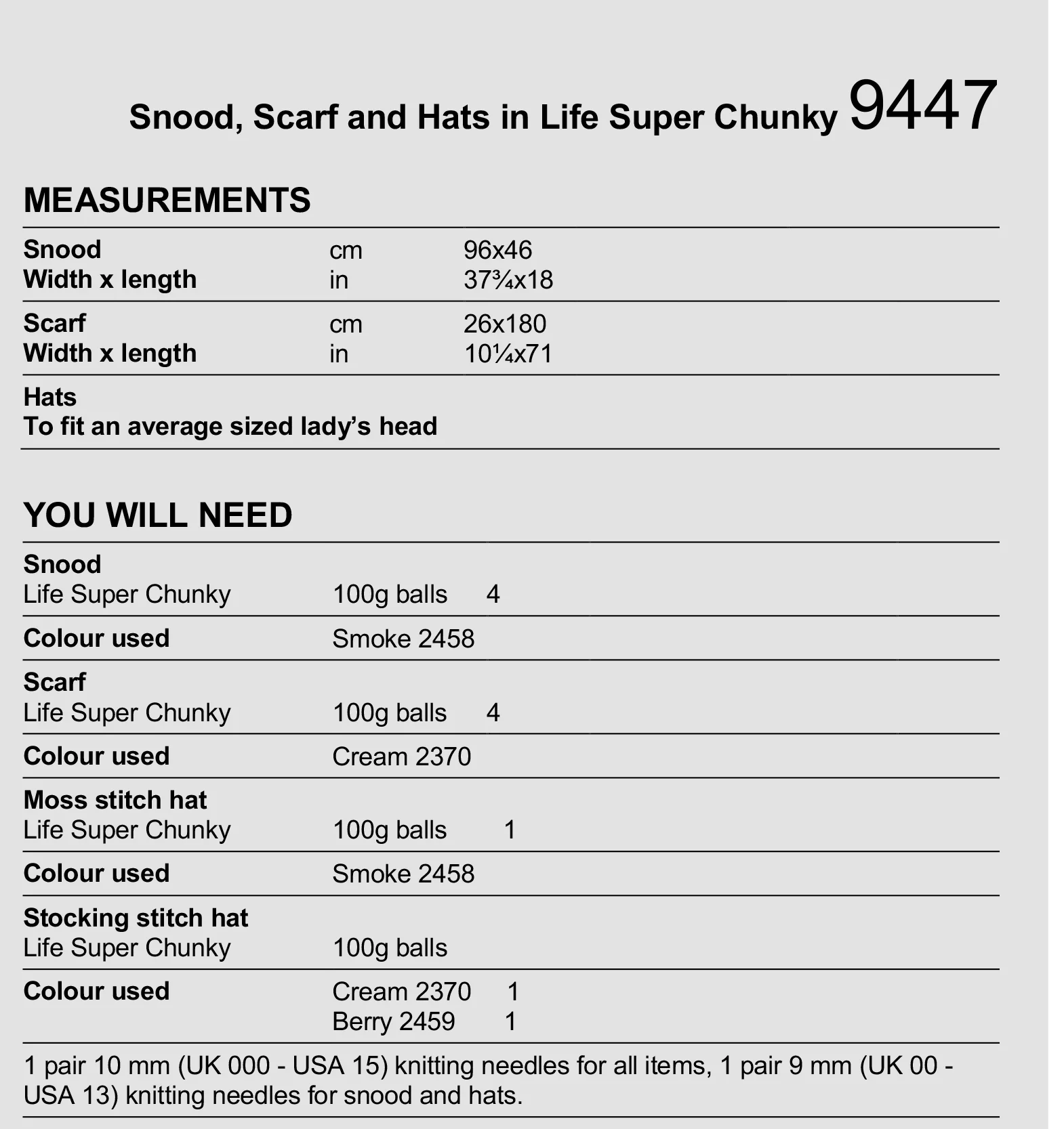 Snood, Scarf and Hats in Stylecraft Life Super Chunky - Digital Version 9447 - Image 2