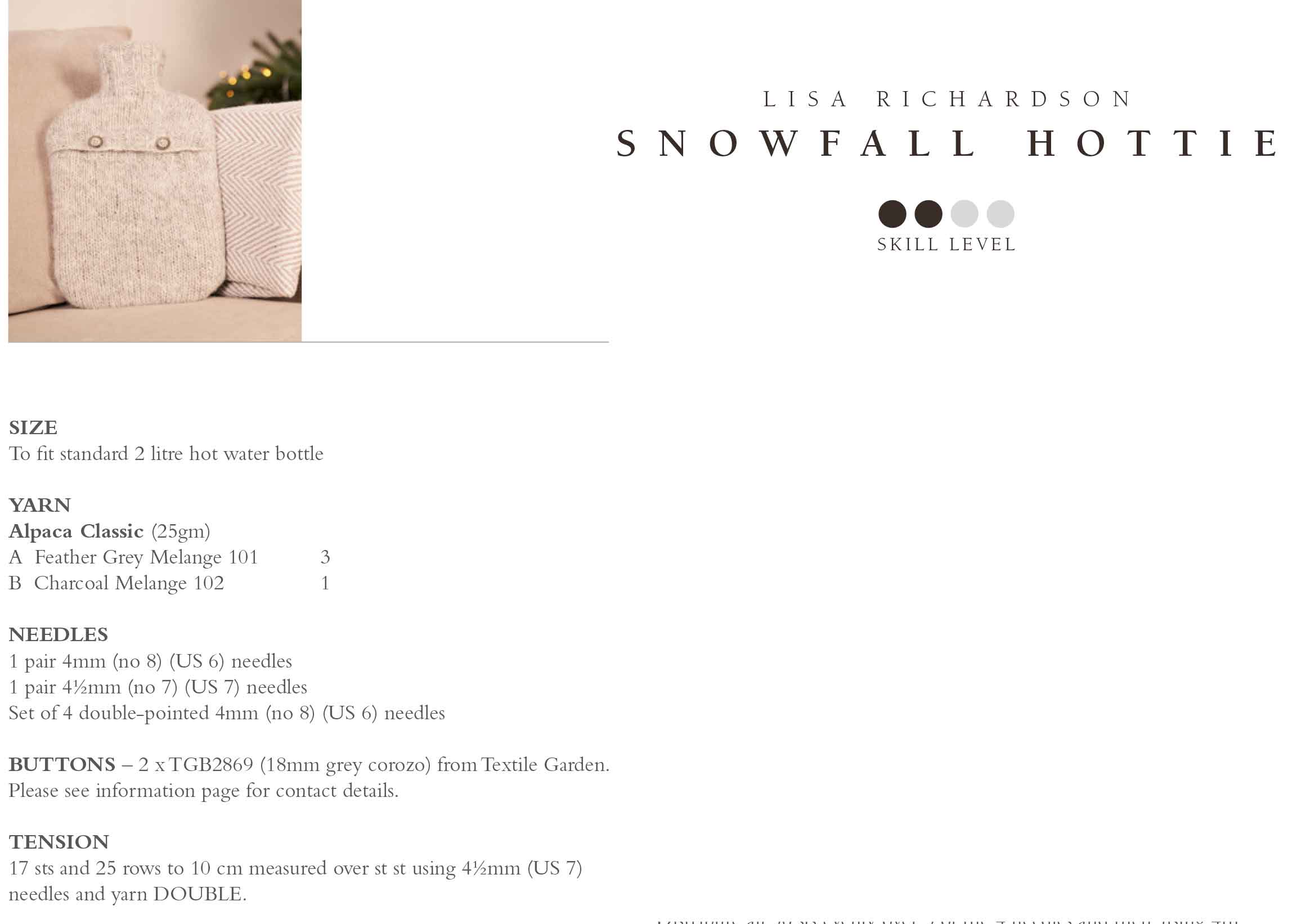 Snowfall Hottie in Rowan Alpaca Classic - Digital Version ROWEB-04044 - Image 2